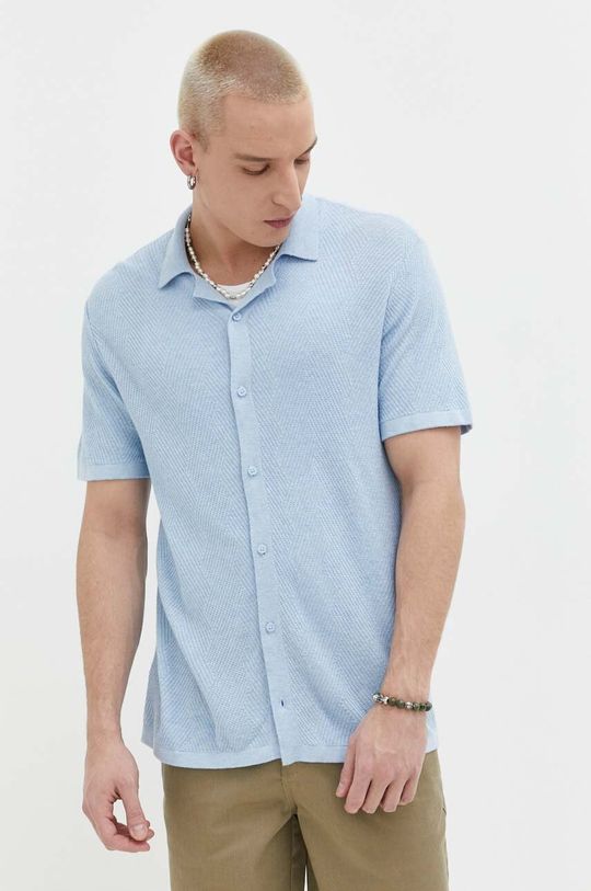 Компания Холлистер Рубашка Hollister Co., синий компания холлистер рубашка из смесовой шерсти hollister co бежевый