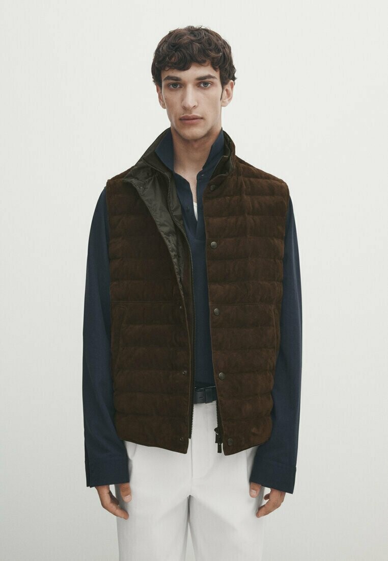 

Жилет Massimo Dutti, коричневый меланж