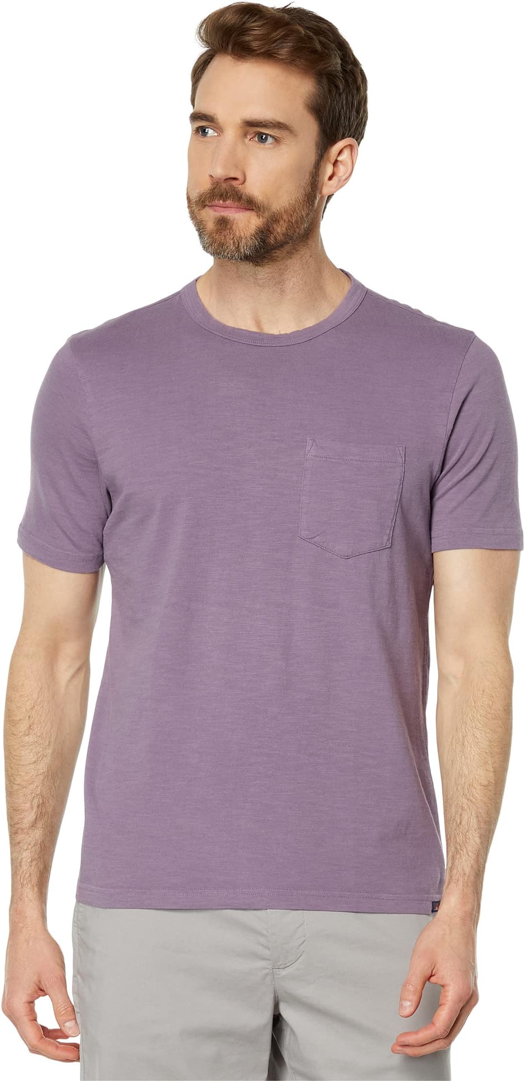 цена Выцветшая футболка с карманами Faherty, цвет Washed Violet