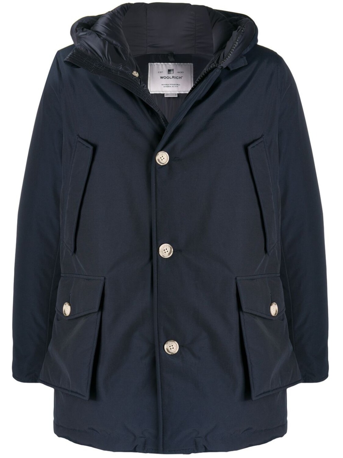 

Woolrich пуховик с капюшоном, синий