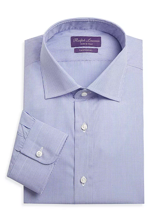 Спортивная рубашка Aston в клетку Ralph Lauren Purple Label, белый
