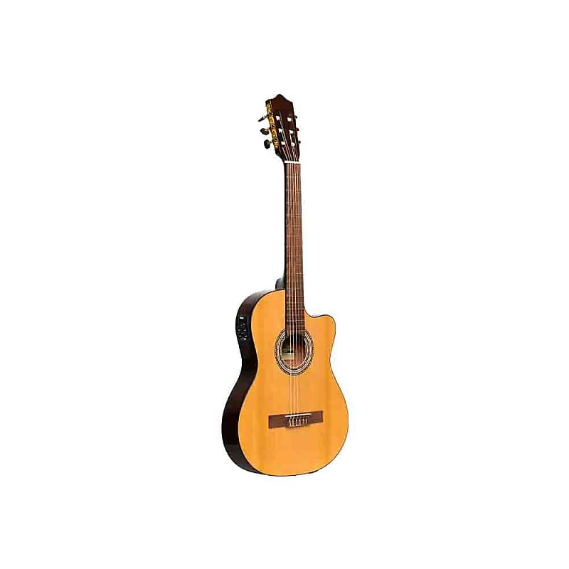 Акустическая гитара Stagg SCL60 TCE-NAT Spruce Top Nato Neck Classical Cutaway 6-String Acoustic-Electric Guitar