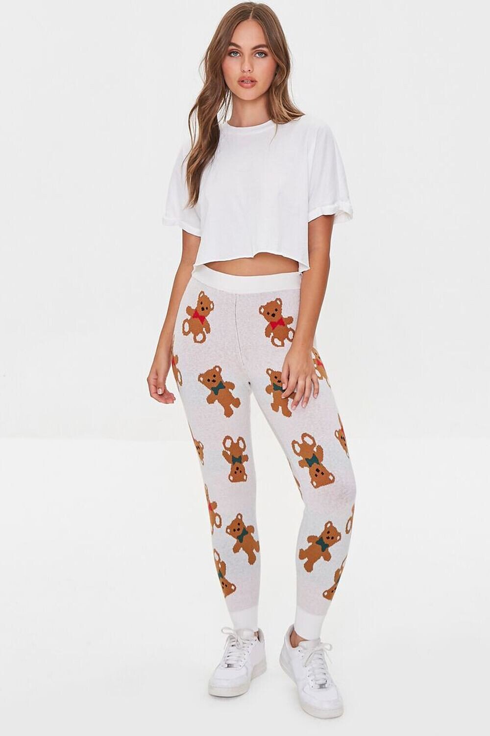 

Леггинсы с высокой посадкой Teddy Bear Forever 21, кремовый
