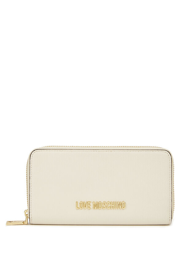 

Женский кошелек с кремовым логотипом Love Moschino
