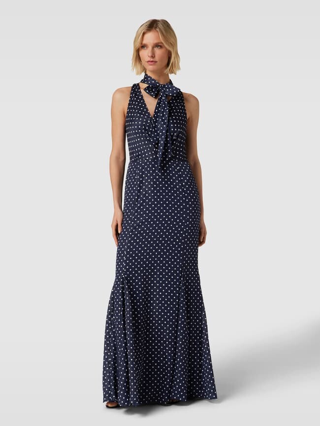 

Вечернее платье в горошек модель "РУГИЯ" Lauren Ralph Lauren, темно-синий