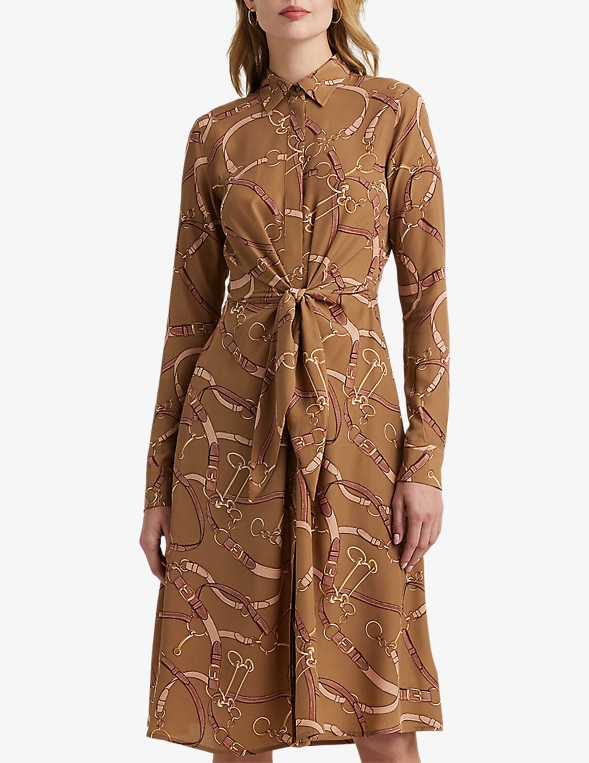 

Платье Kahwell с длинными рукавами Lauren Ralph Lauren, коричневый