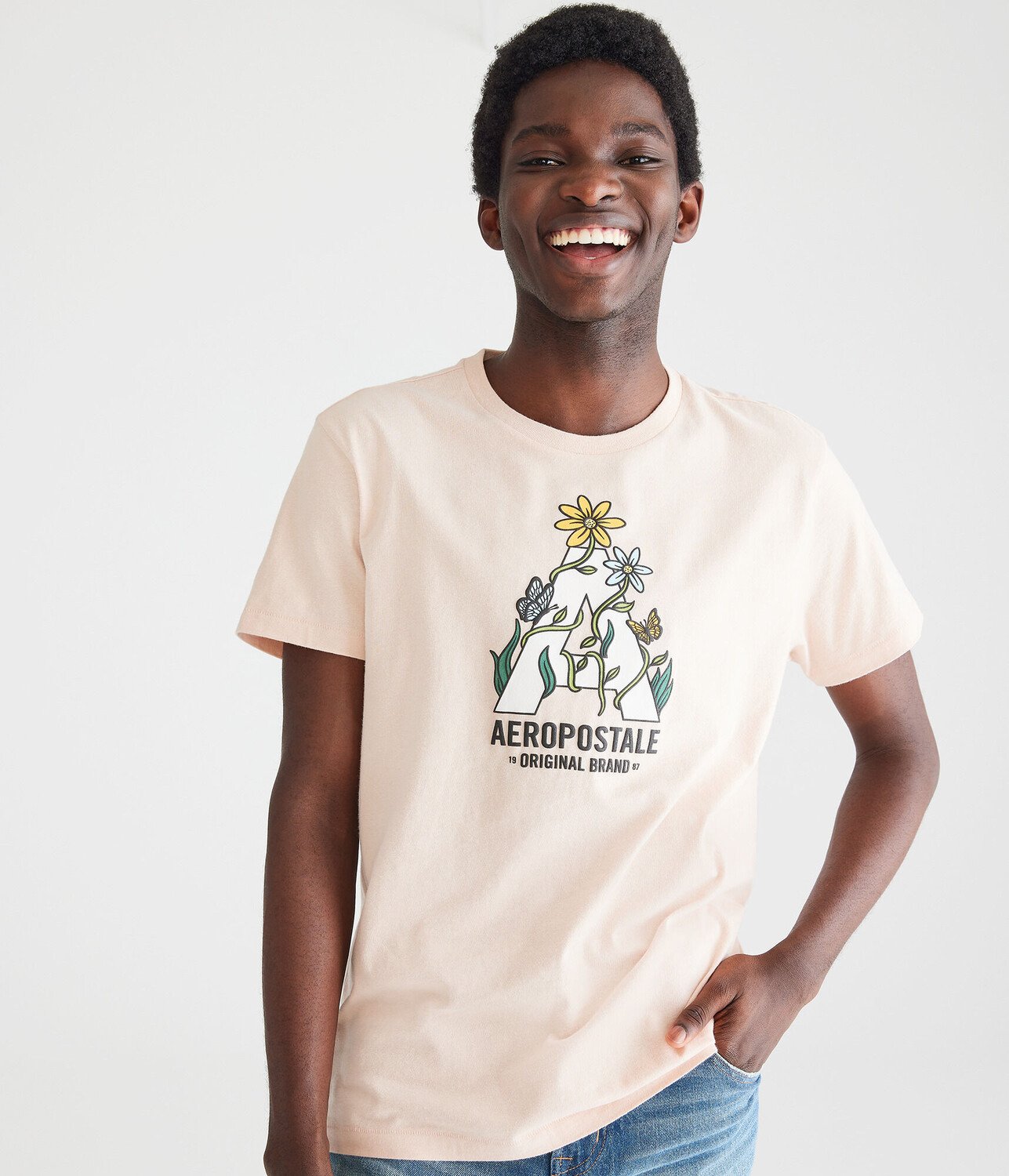 

Футболка с графическим логотипом Nature Aeropostale, розовый