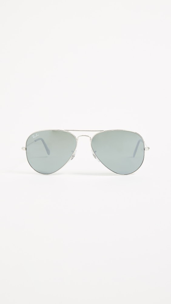 

Солнцезащитные очки Ray-Ban Mirrored Original Aviator, серебряный