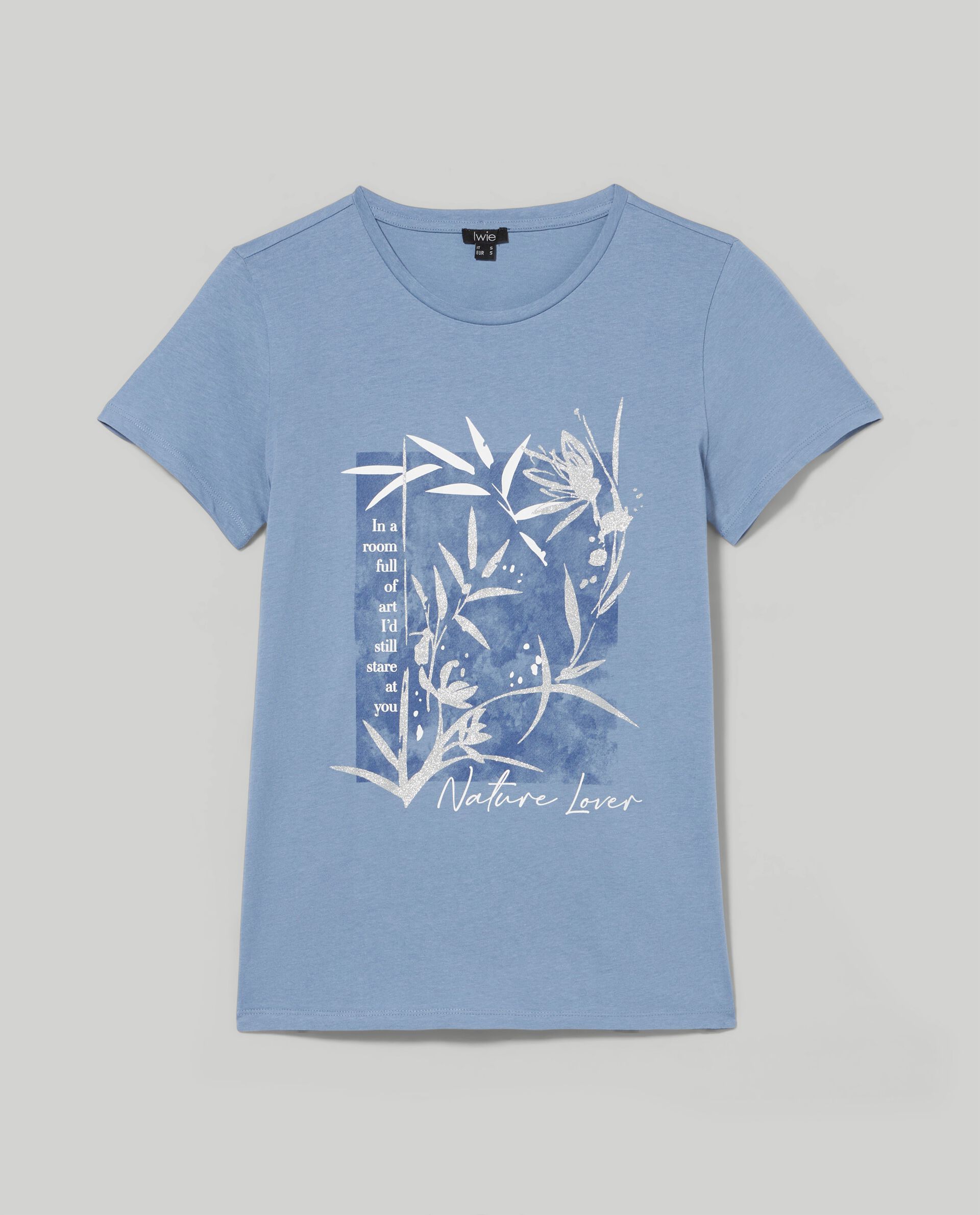 цена Женская футболка из чистого хлопка Iwie, светло-синий