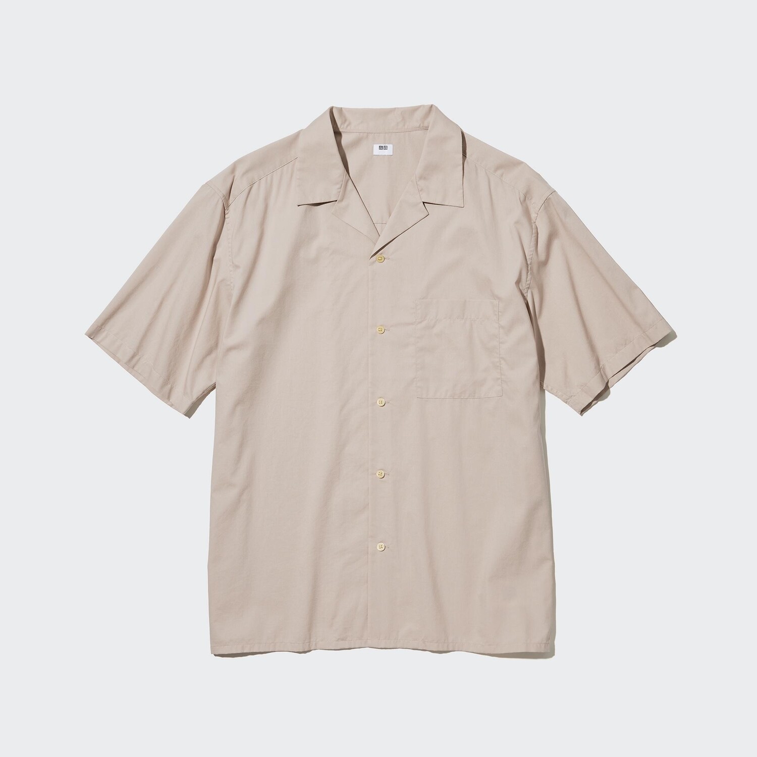 

Рубашка UNIQLO из модального хлопка с короткими рукавами, бежевый
