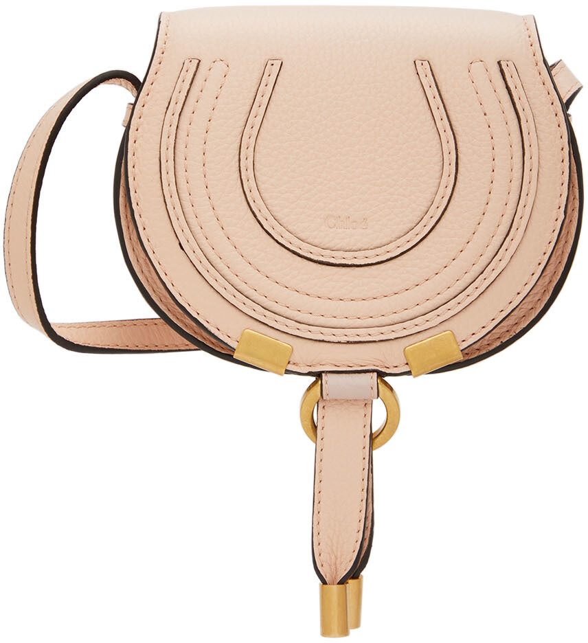 

Розовая седельная сумка Nano Marcie Chloe, цвет Pale blush