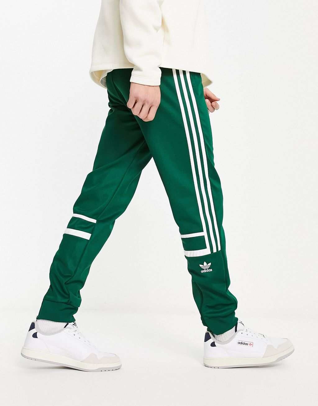 

Темно-зеленые джоггеры с 3 полосками adidas Originals adicolor