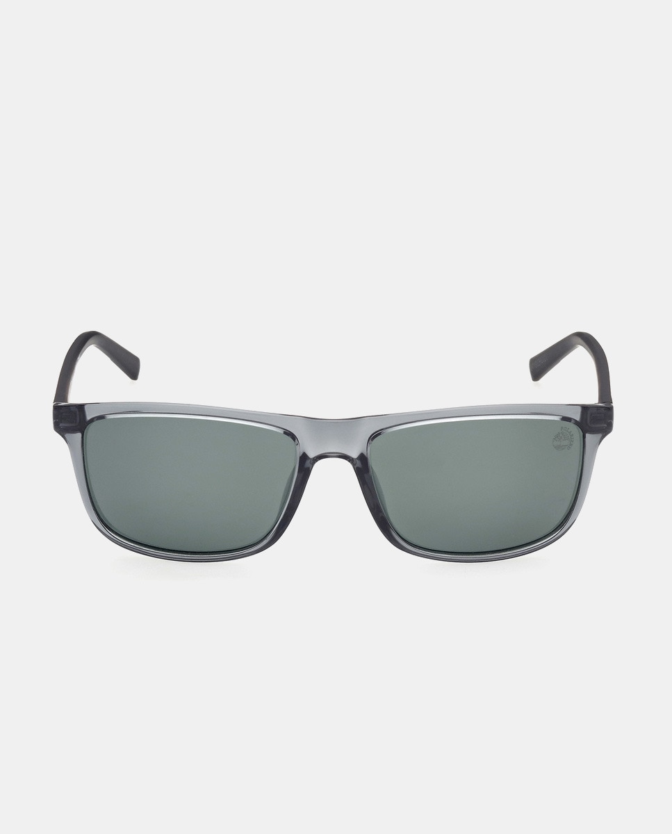 Прямоугольные полупрозрачные серые солнцезащитные очки с поляризованными линзами Timberland, серый цена и фото