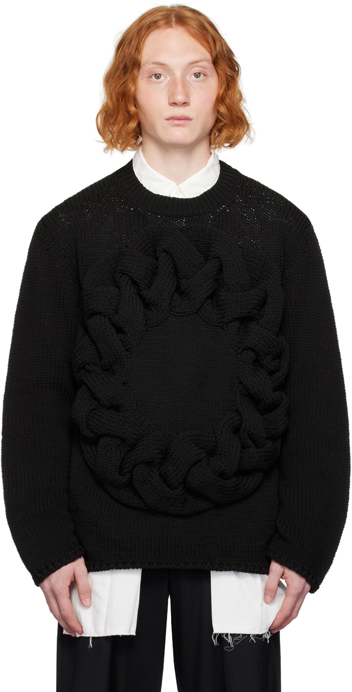 

Черный свитер с круглым вырезом Comme des Garçons