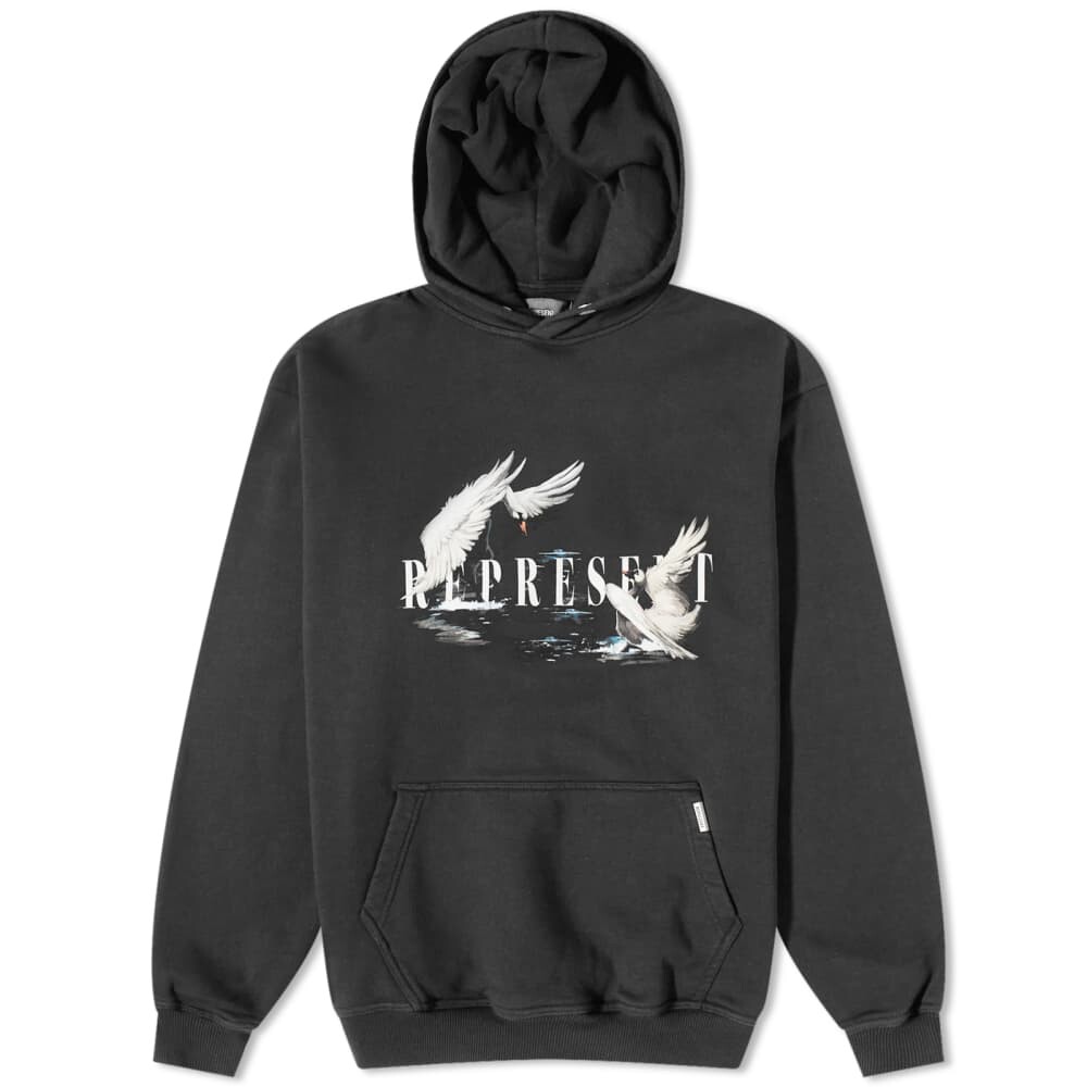 

Толстовка с изображением лебедя Represent, черный
