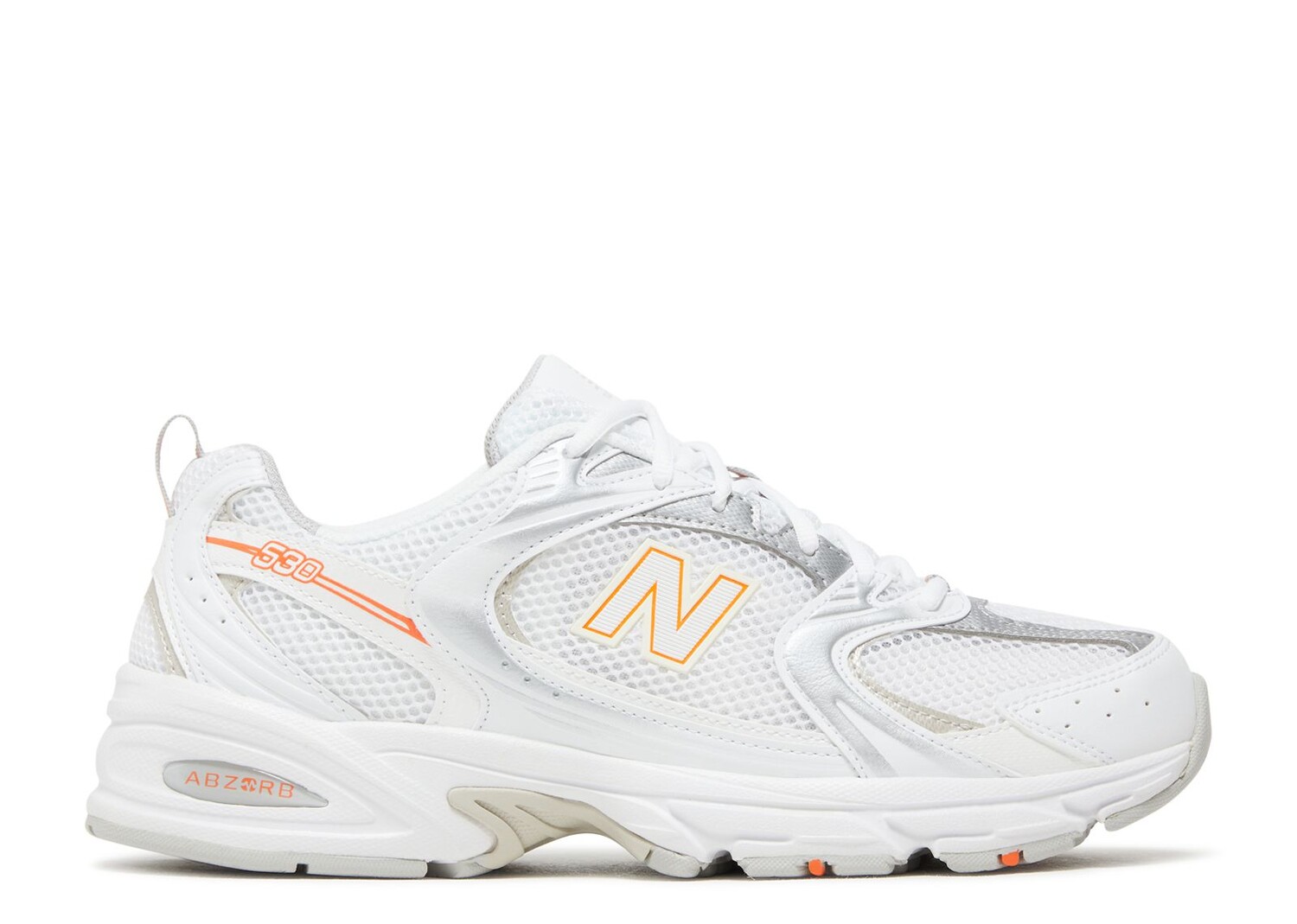 

Кроссовки New Balance 530 'Silver Metallic Team Orange', белый