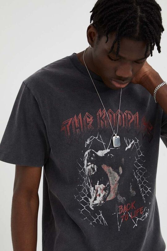 

Хлопковая футболка Kooples The Kooples, черный