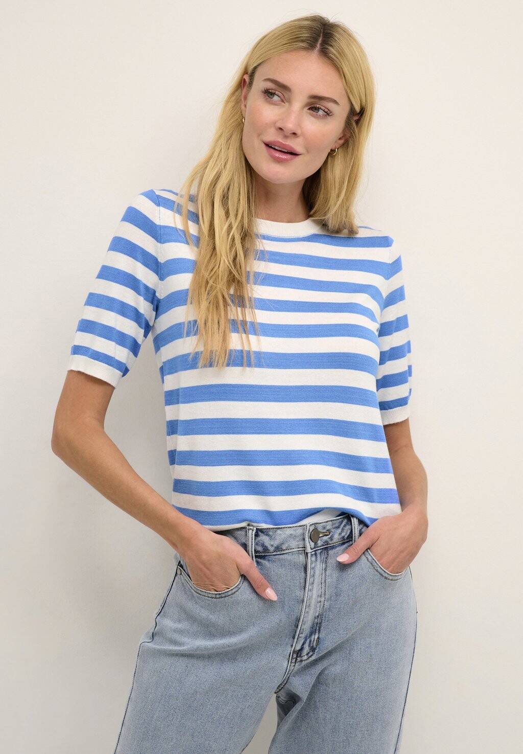 

Футболка с принтом MILO Kaffe, цвет off white light blue
