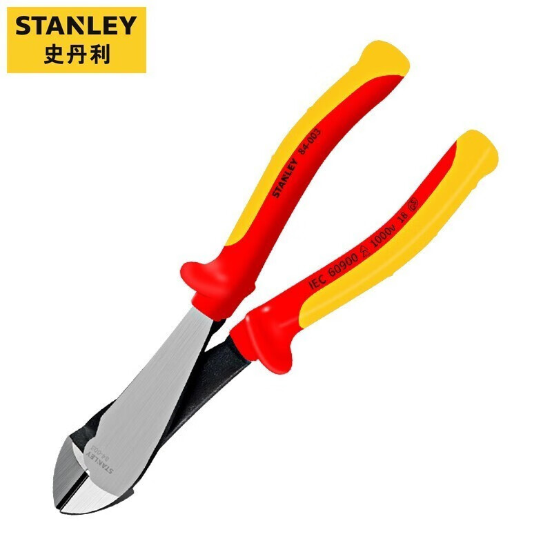 Изолированные диагональные плоскогубцы Stanley FatMax, 8,5 дюймов, ремонтные диагональные плоскогубцы, кусачки, плоскогубцы со смещением 84-005-23