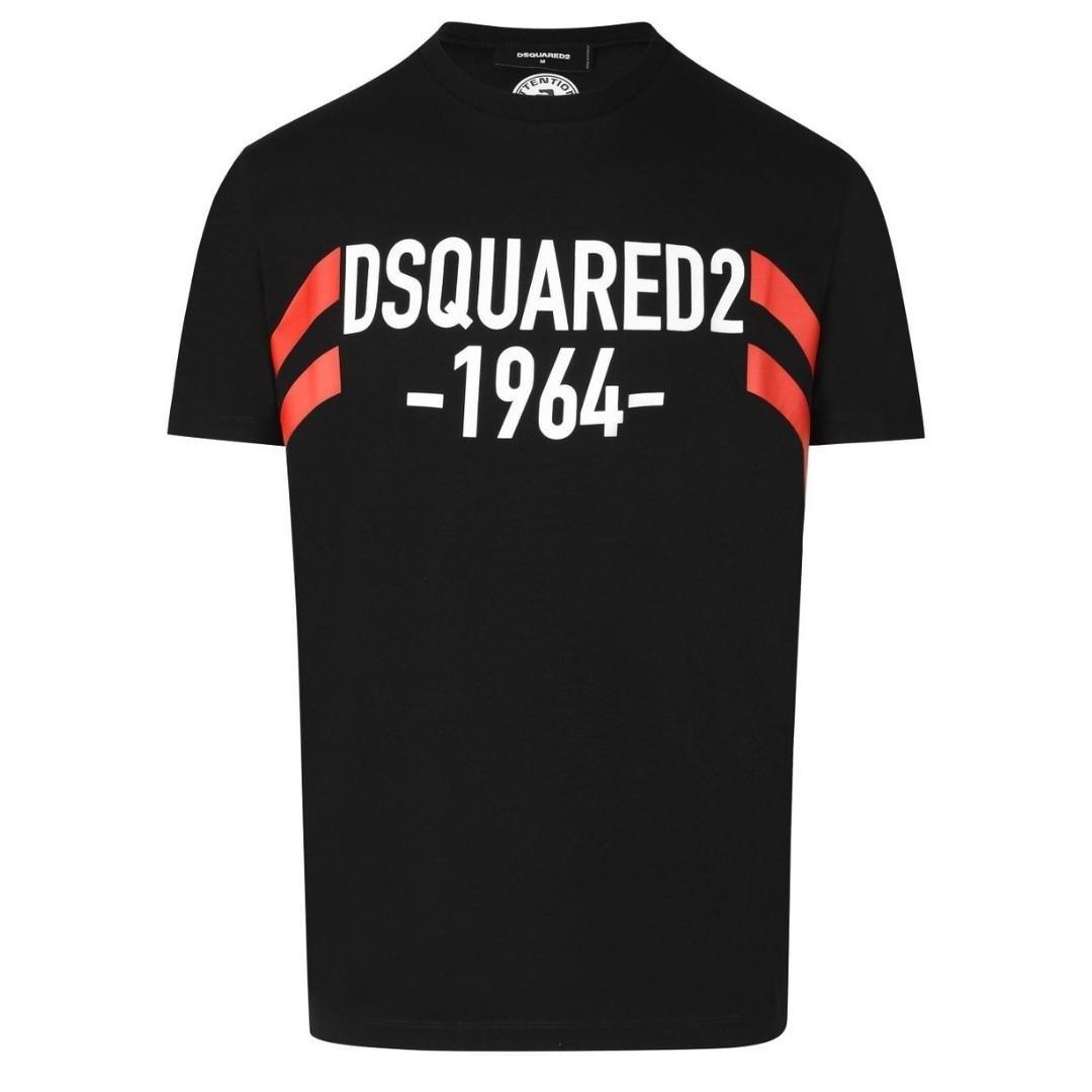 цена Черная футболка с логотипом 1964 года Dsquared2, черный