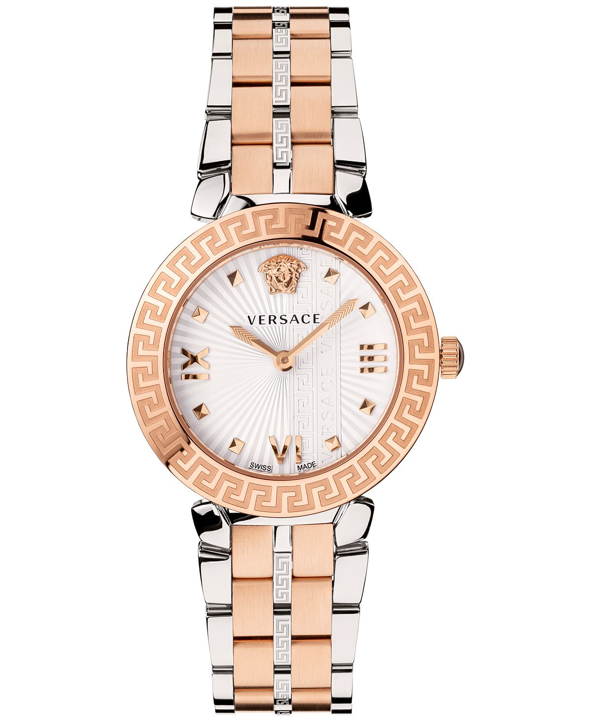 

Женские швейцарские двухцветные часы Greca Icon с браслетом, 36 мм Versace