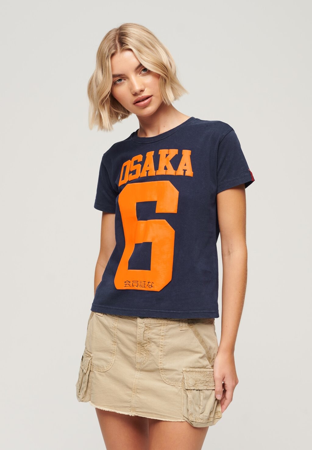 

Футболка с принтом OSAKA PUFF Superdry, синий