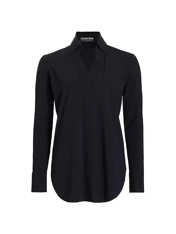 цена Блузка Atena с длинными рукавами Chiara Boni La Petite Robe, черный