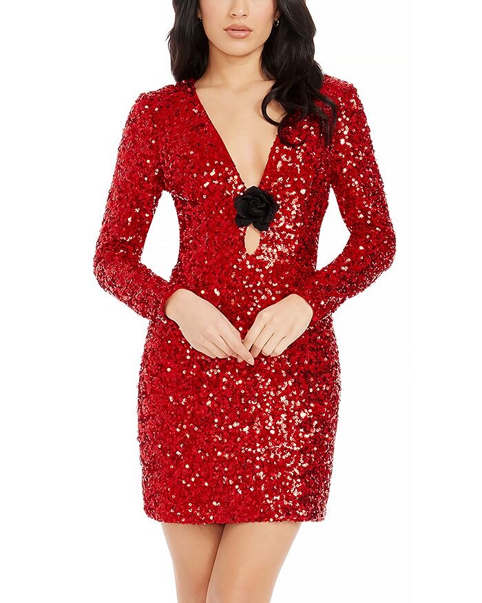 

Dress the Population Tula Мини-платье, красный