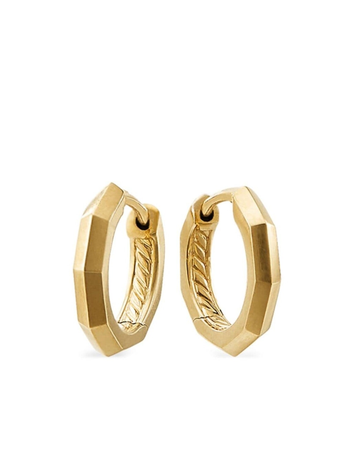 

Серьги-кольца Stax Faceted Huggie из желтого золота David Yurman, золотой