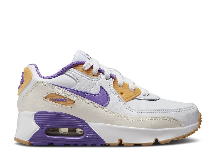 

Кроссовки Nike Air Max 90 Leather PS, цвет White Action Grape