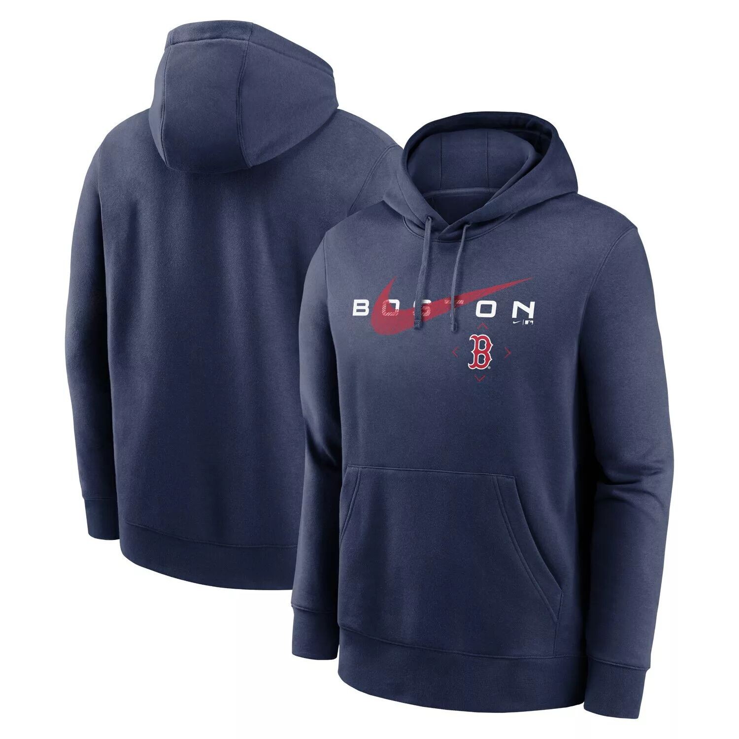 

Мужской темно-синий пуловер с капюшоном Boston Red Sox Swoosh NeighborHOOD Nike
