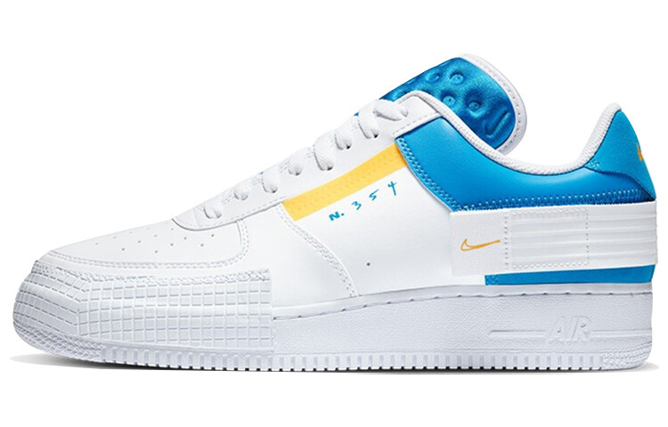 

Кроссовки унисекс для скейтбординга Nike Air Force 1 Low белый/синий/желтый