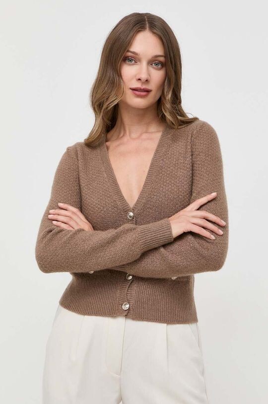 

Кардиган из смесовой шерсти Guess, коричневый