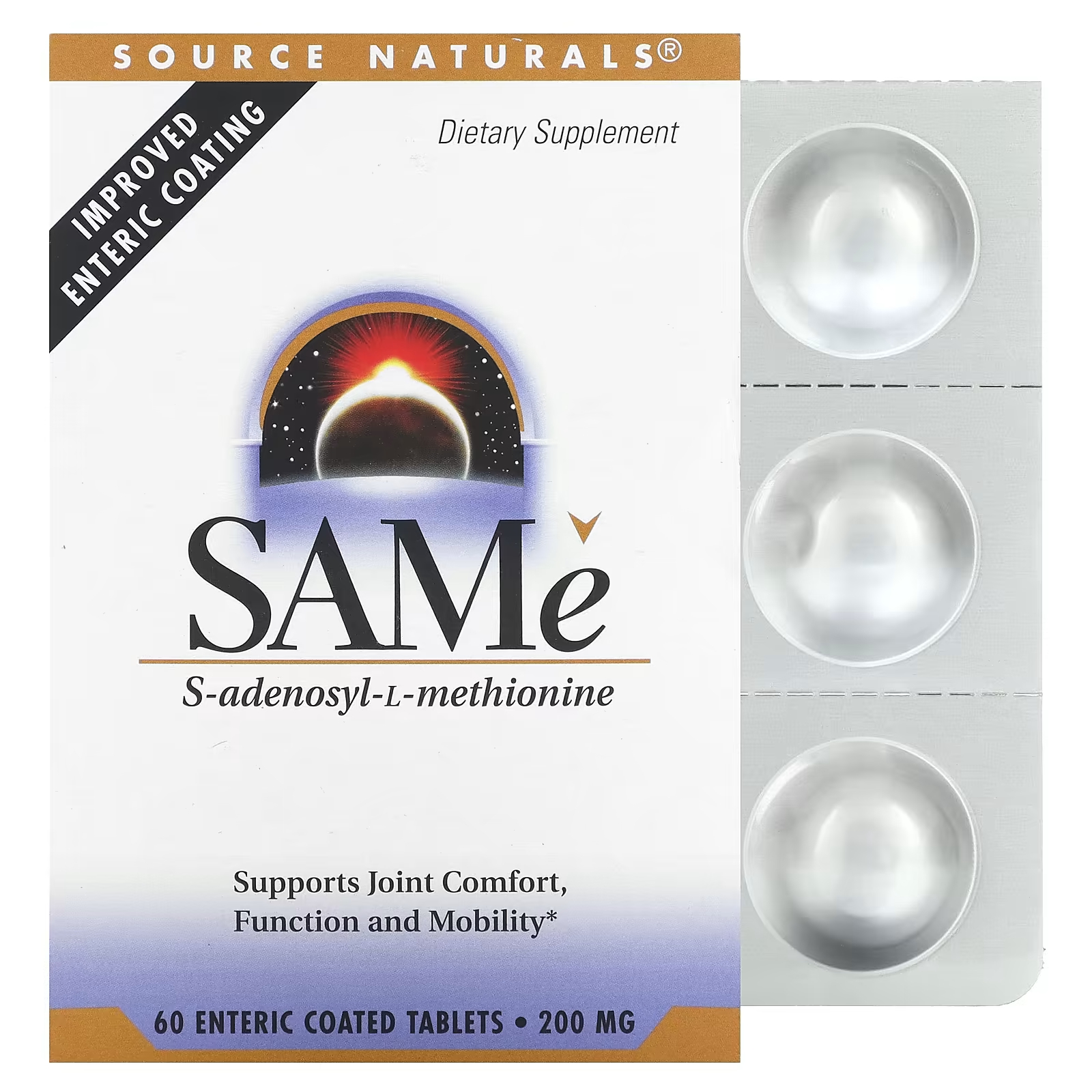 S-аденозил-L-метионин Source Naturals SAMe 200 мг