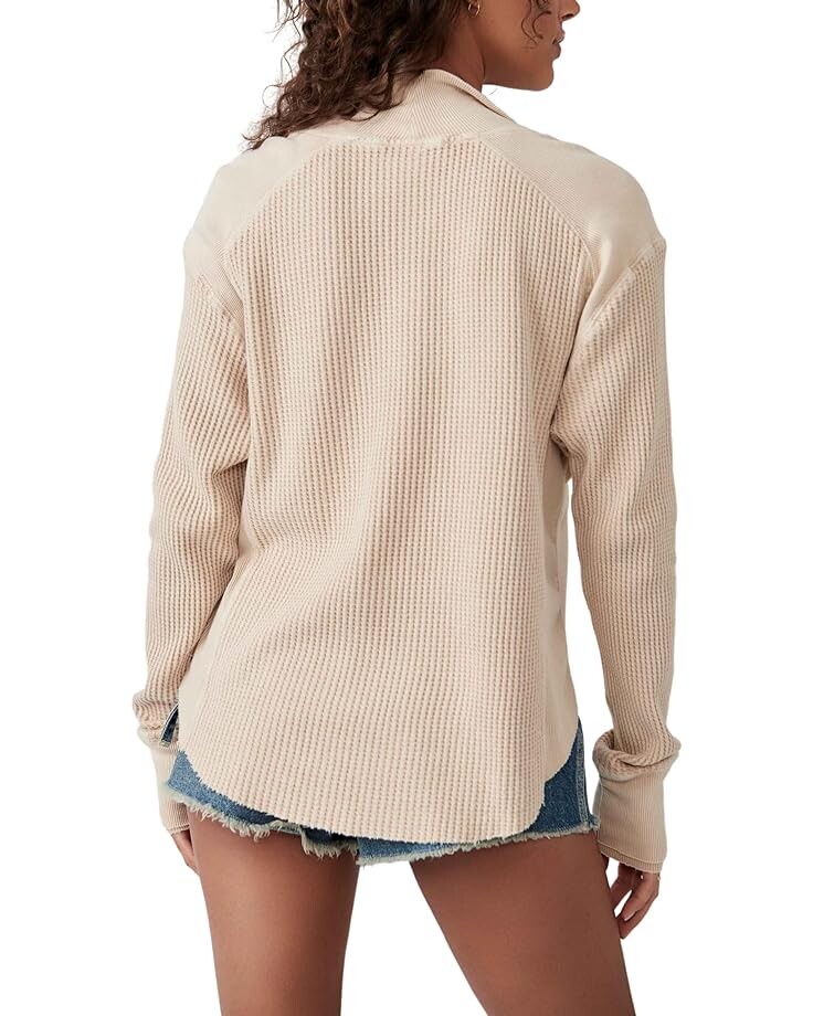 

Свитер Free People Ashton Zip Thermal, песочный