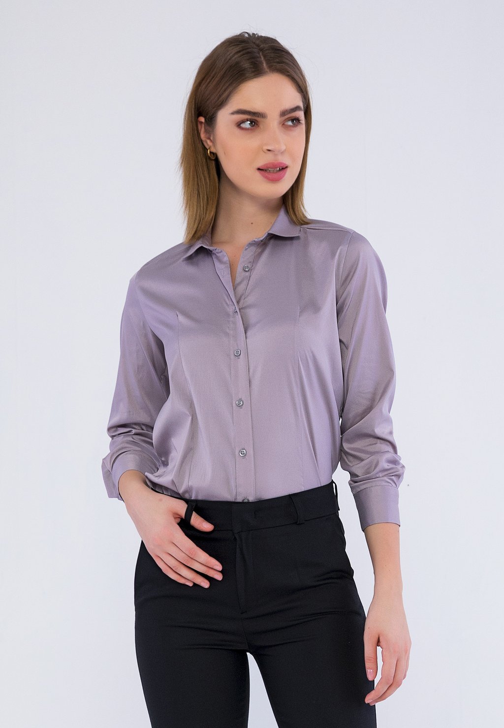 Блузка-рубашка Basics and More, цвет light grey