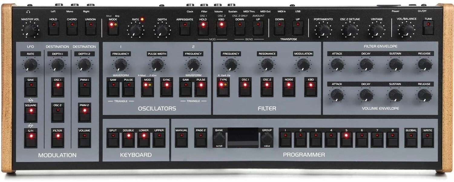 

Oberheim OB-X8 8-голосный полифонический аналоговый настольный синтезаторный модуль