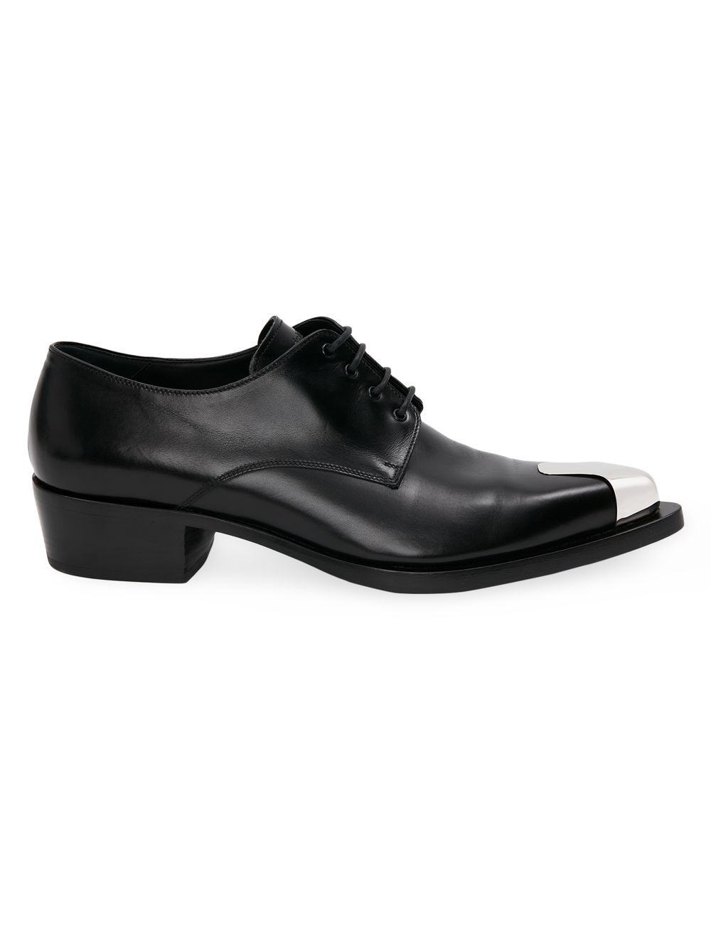 Кожаные лоферы с острым носком Alexander McQueen, черный кожаные туфли в стиле панк с острым носком alexander mcqueen черный