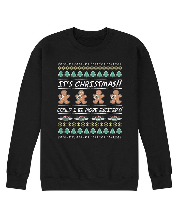 Мужской флисовый пуловер Friends Christmas Crew AIRWAVES, черный цена и фото