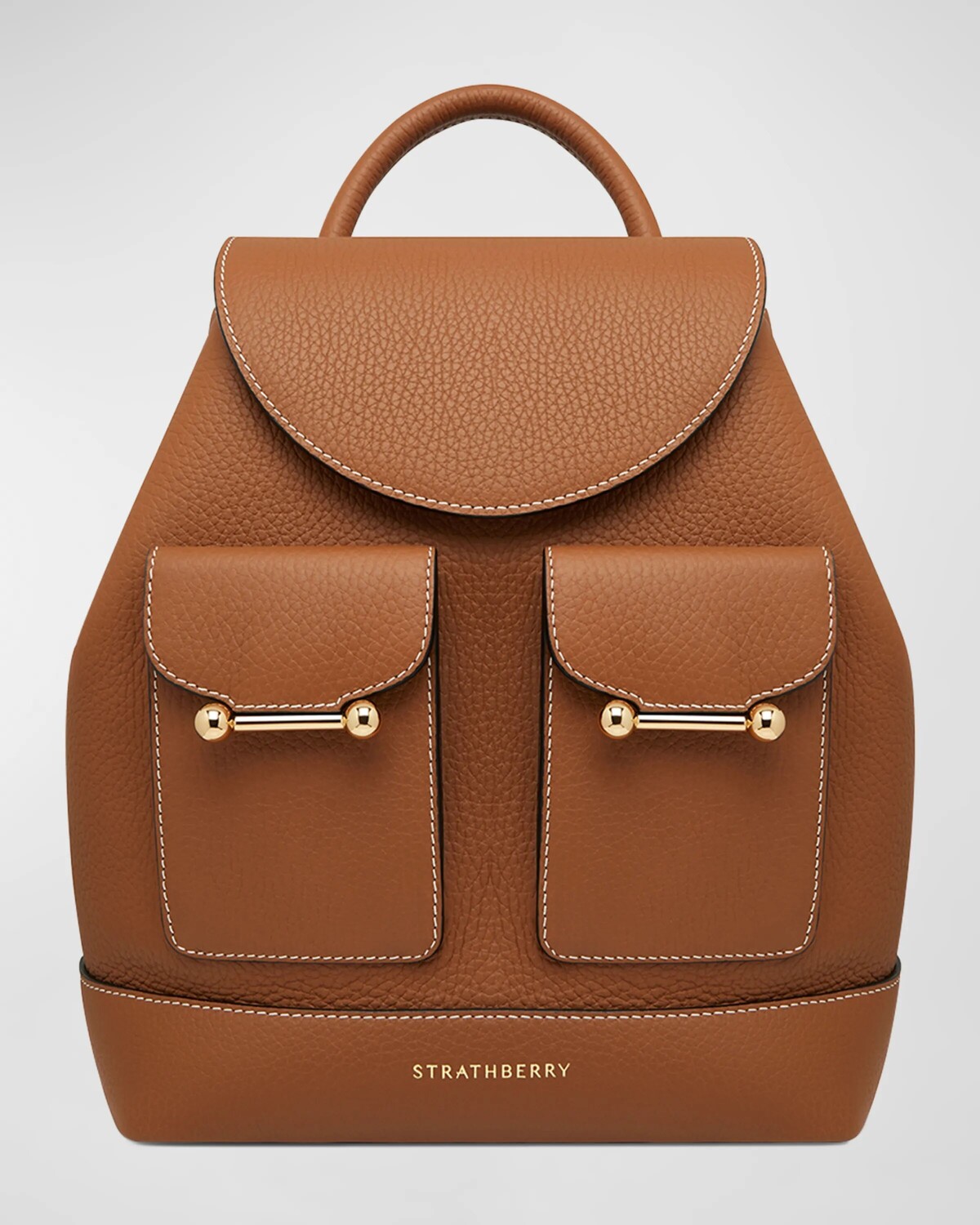 

Рюкзак Osette из телячьей кожи с клапаном Strathberry, цвет Tan