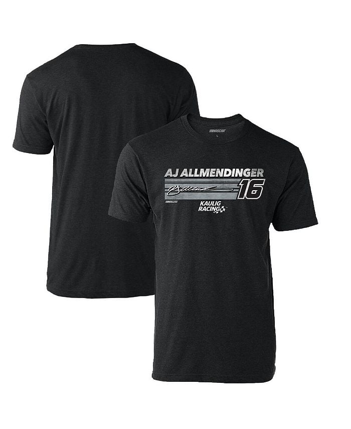 

Мужская футболка Heather Charcoal AJ Allmendinger Hot Lap Checkered Flag Sports, черный