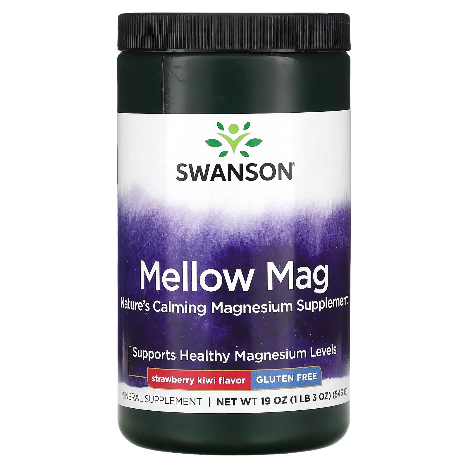 Добавка с минералами Swanson Mellow Mag клубника-киви, 543 г пищевая добавка swanson mellow mag со вкусом апельсина 554 г
