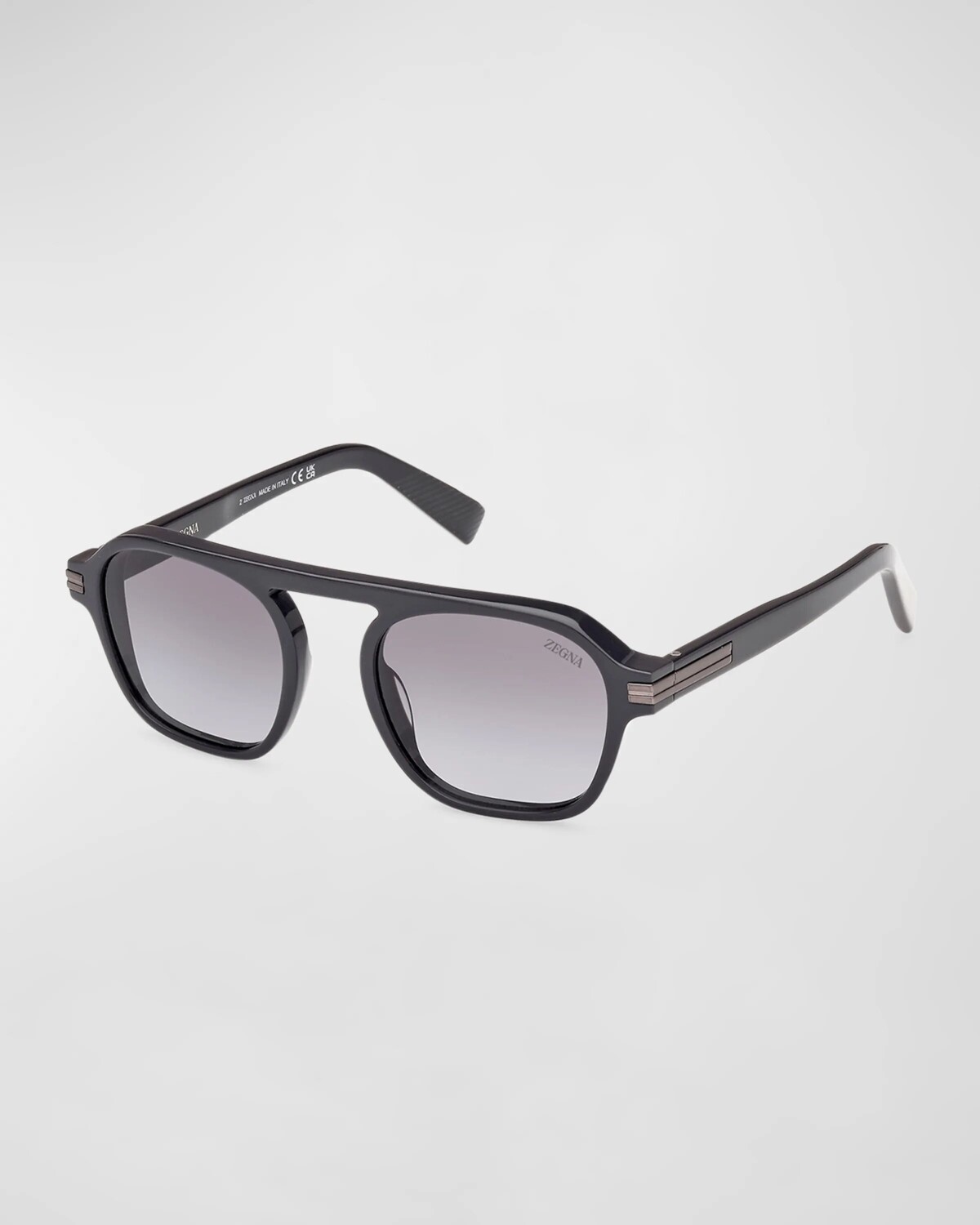 

Мужские прямоугольные солнцезащитные очки AURORA II из ацетата ZEGNA, цвет Grey Gradient Smoke