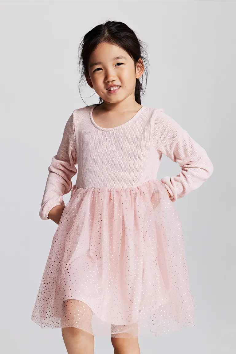 

Платье с тюлевой юбкой H&M, розовый