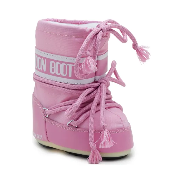 

Нейлоновые зимние мини-сапоги mb icon с мягкой подкладкой Moon Boot, розовый
