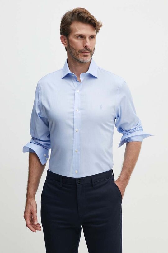 

Хлопковая рубашка Polo Ralph Lauren, синий