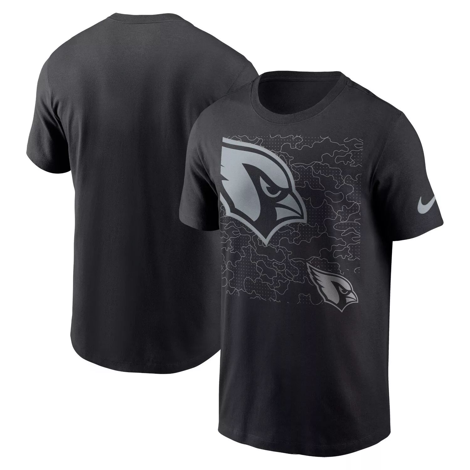 Мужская черная футболка Nike Arizona Cardinals RFLCTV