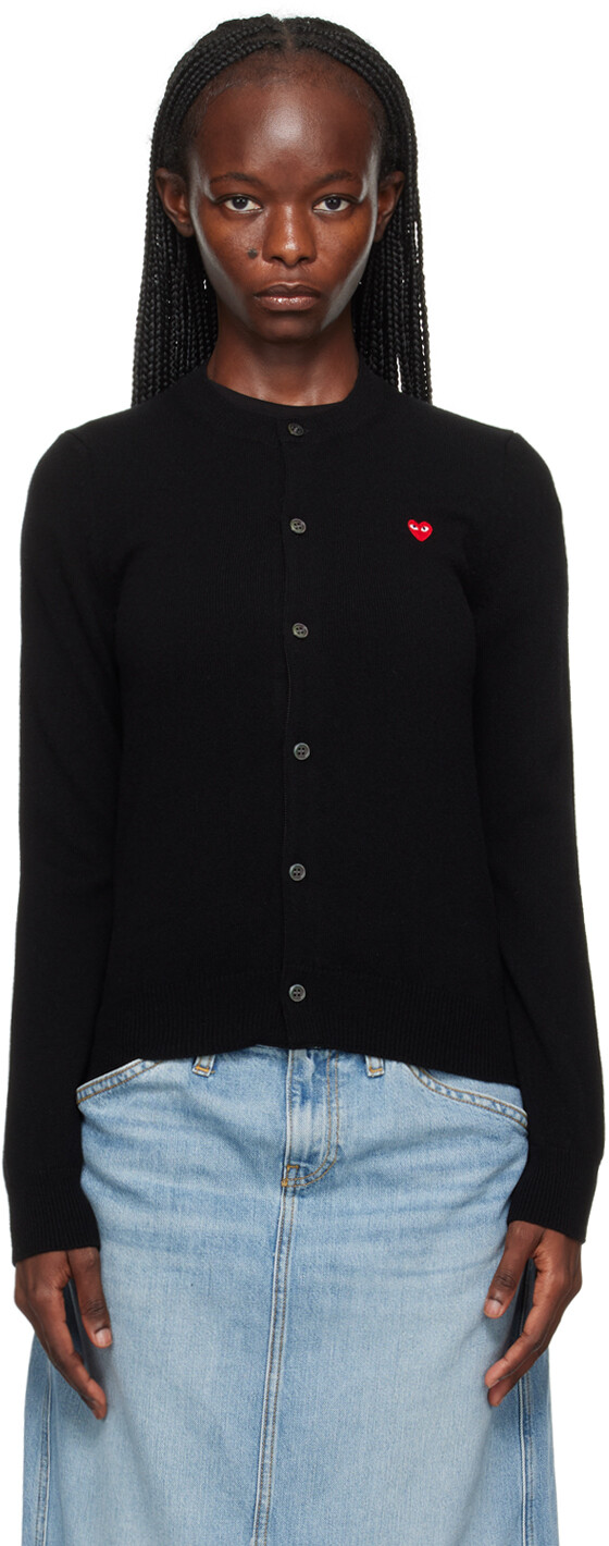 

COMME des GARCONS PLAY Черный кардиган с маленьким сердечком Comme des Garçons