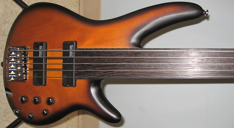 

Басс гитара Ibanez SRF705 BBF Bass Workshop Fretless 5-String Electric Bass - Brown Burst Flat