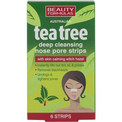 цена Глубоко очищающие полоски для носа с австралийским чайным деревом, Beauty Formulas